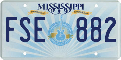 MS license plate FSE882