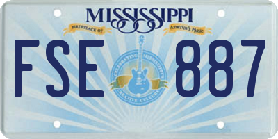 MS license plate FSE887