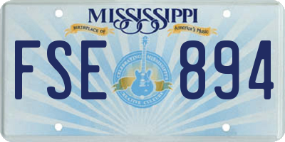 MS license plate FSE894