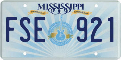 MS license plate FSE921