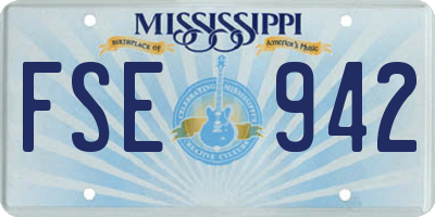 MS license plate FSE942