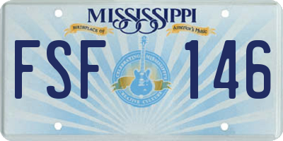 MS license plate FSF146