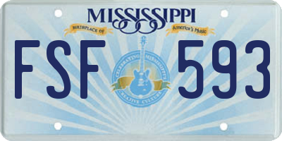 MS license plate FSF593