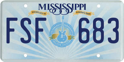 MS license plate FSF683
