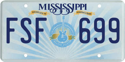 MS license plate FSF699