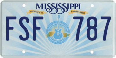 MS license plate FSF787