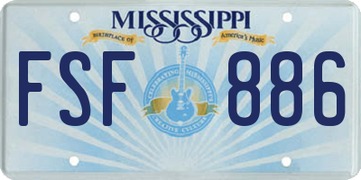 MS license plate FSF886