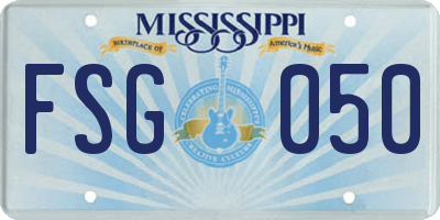 MS license plate FSG050