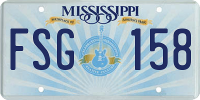 MS license plate FSG158