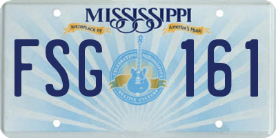 MS license plate FSG161