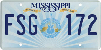 MS license plate FSG172