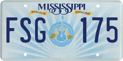 MS license plate FSG175