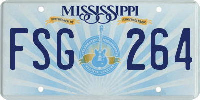 MS license plate FSG264