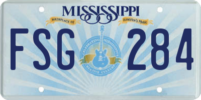 MS license plate FSG284