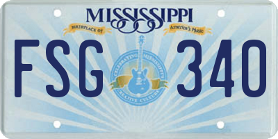MS license plate FSG340