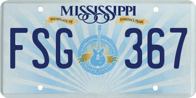 MS license plate FSG367