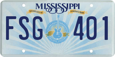 MS license plate FSG401