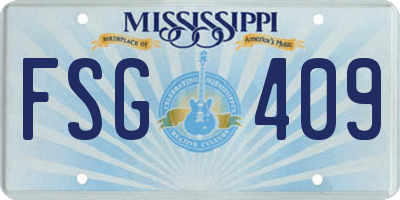 MS license plate FSG409
