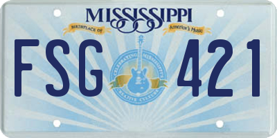 MS license plate FSG421