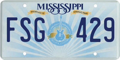 MS license plate FSG429