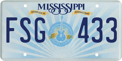 MS license plate FSG433