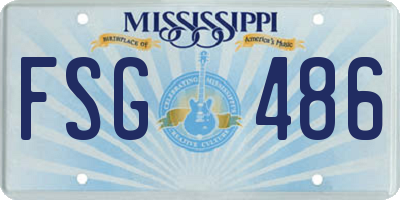 MS license plate FSG486