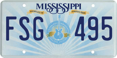 MS license plate FSG495