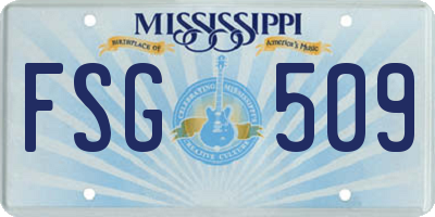 MS license plate FSG509