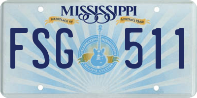 MS license plate FSG511