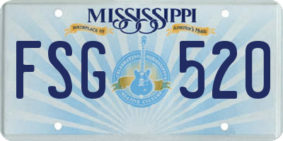 MS license plate FSG520