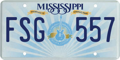MS license plate FSG557