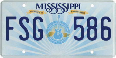 MS license plate FSG586