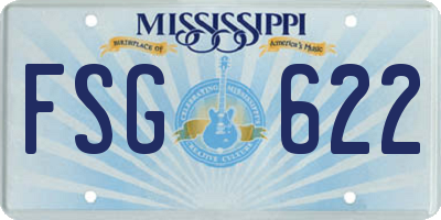 MS license plate FSG622