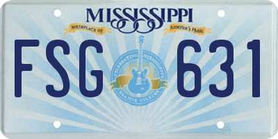 MS license plate FSG631