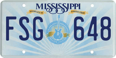 MS license plate FSG648