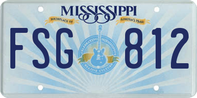 MS license plate FSG812