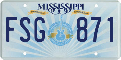 MS license plate FSG871