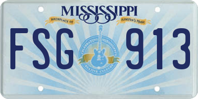 MS license plate FSG913