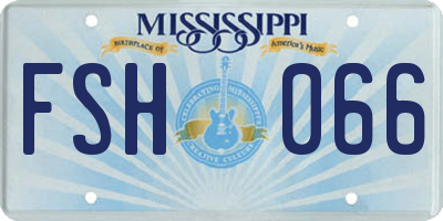 MS license plate FSH066