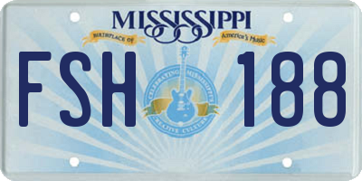 MS license plate FSH188