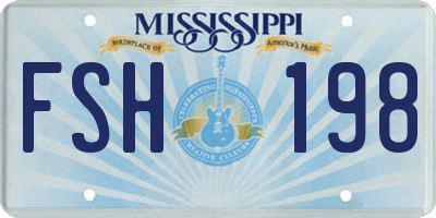 MS license plate FSH198