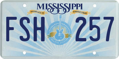 MS license plate FSH257
