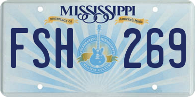 MS license plate FSH269