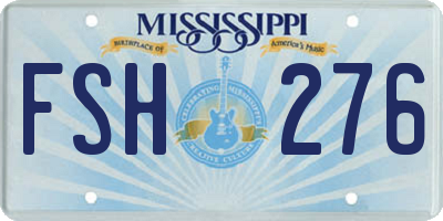 MS license plate FSH276