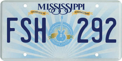 MS license plate FSH292