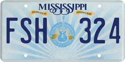 MS license plate FSH324