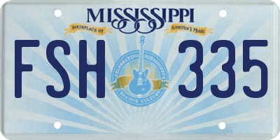MS license plate FSH335