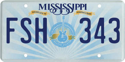 MS license plate FSH343