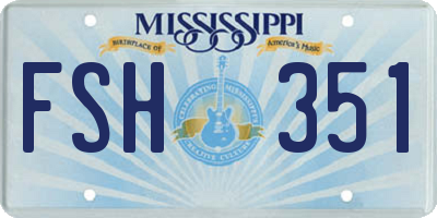 MS license plate FSH351