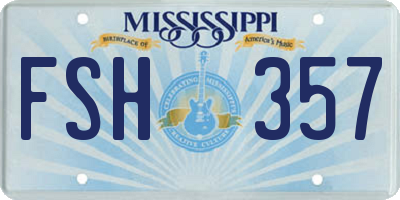 MS license plate FSH357